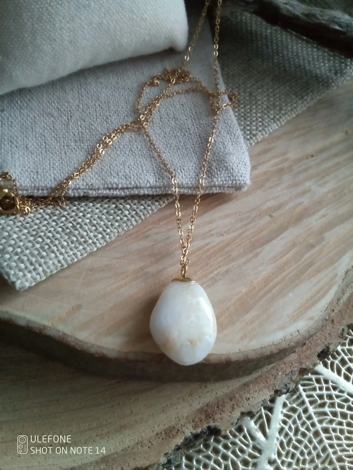 Collier pierre de la plage de côte landaise – photo 3